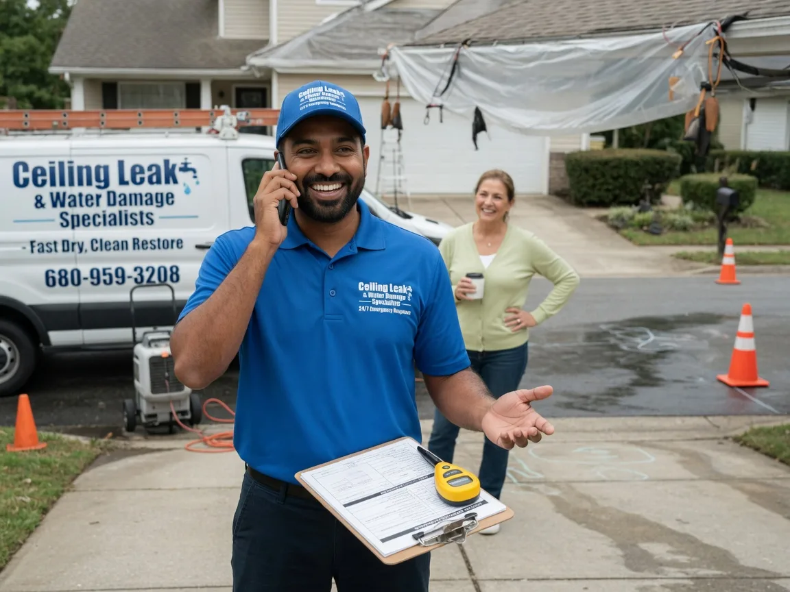 Ceiling Leak Cleanup Petroleum, IN FAQs